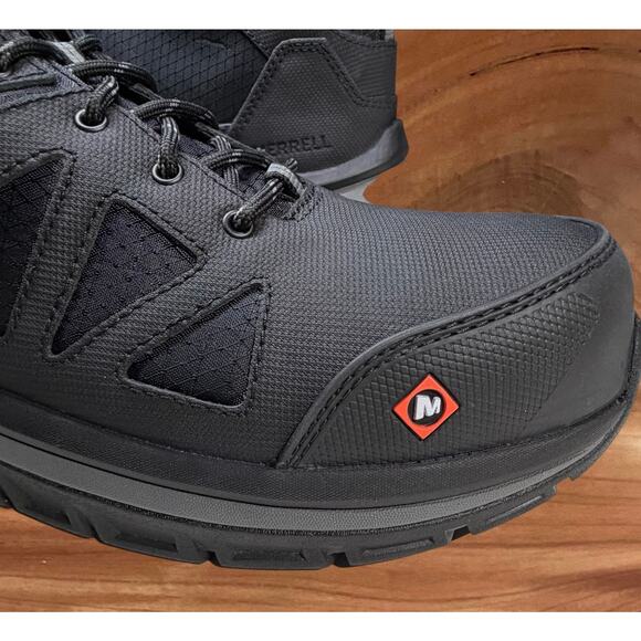 Merrell — Fullbench Speed Mid Safety Work Boots Black Mens 11M EH ASTM J003319 main image 7